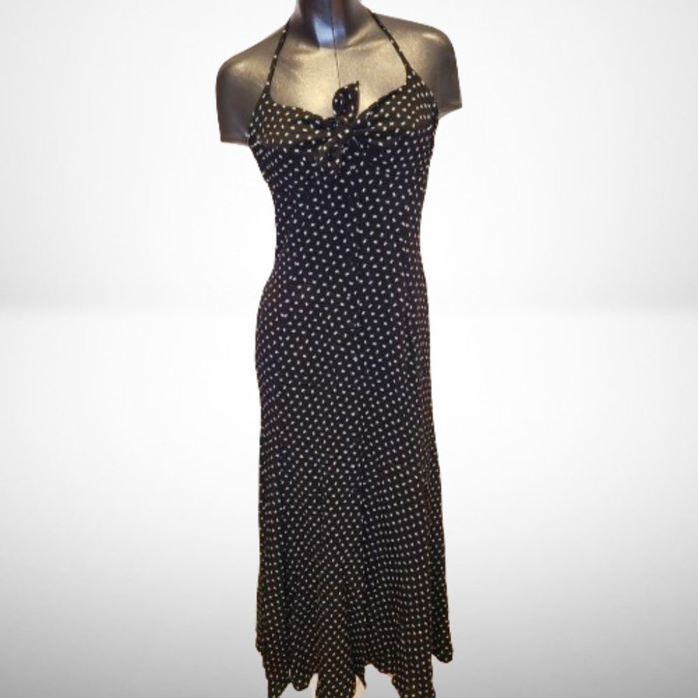 Stunning Thierry Mugler Miami Style Polka Dress with Front Tie